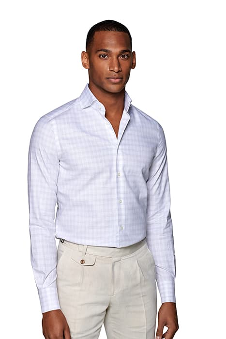 GREY CHECKED SLIM FIT SHIRT by Suitsupply