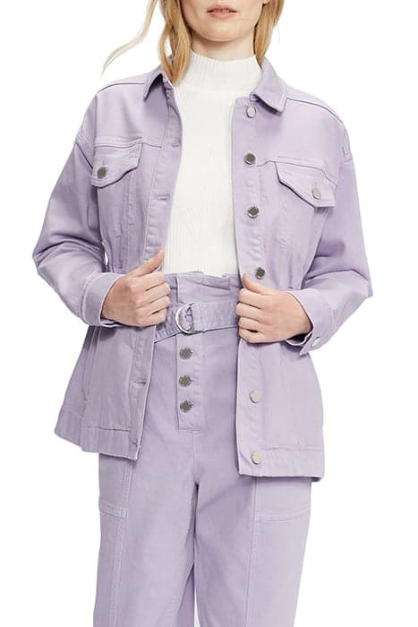 SOFIAZ OVERSIZED DENIM JACKET WITH ELASTIC WAIST LILAC by Ted Baker