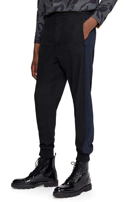 MOONN WOVEN JOGGER WITH KNITTED CUFF BLACK by Ted Baker