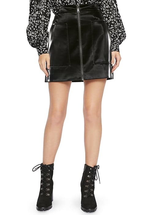 LATASHA VINYL UTILITY MINI SKIRT BLACK by Ted Baker