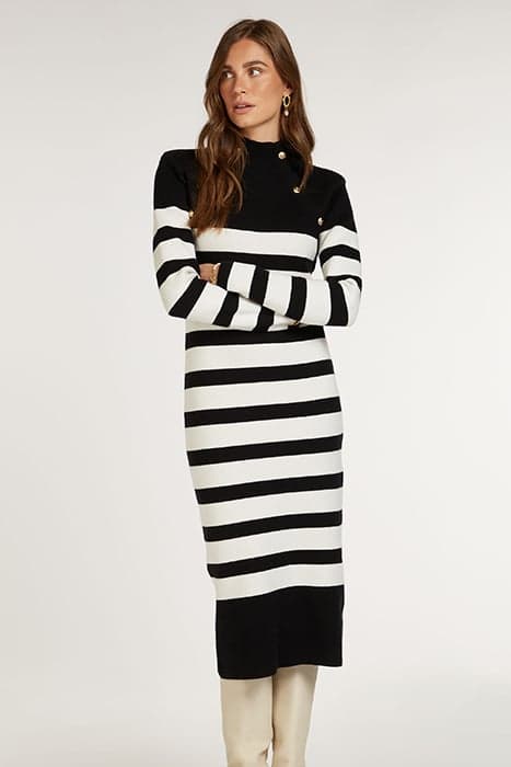 FELINE DRESS BLACK OFF WHITE by JOSH V