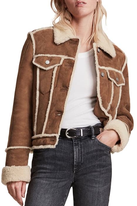 KINGSLY SHEARLING DEEP TAN/ECRU by AllSaints