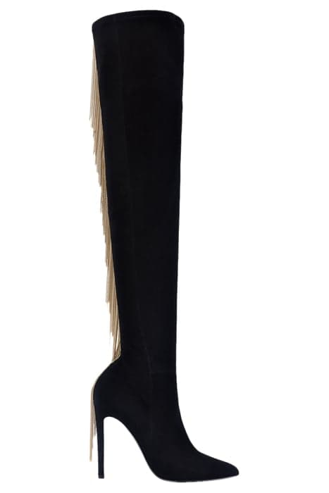 FRINGE OVER-THE-KNEE-BOOTS BLACK by Marcell von Berlin