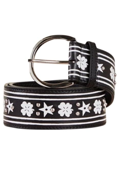 ANAIS BELT WIDE BLACK/CREAM WHITE by Fabienne Chapot