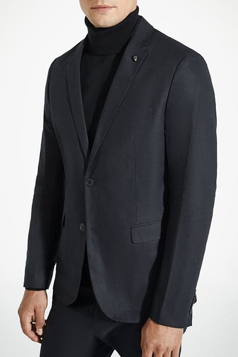 BLACK JACQUARD COTTON LINEN JACKET by IKKS