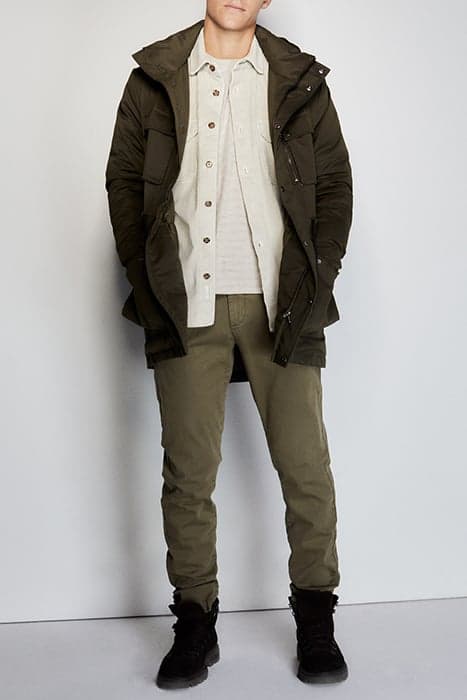 KHAKI PARKA WITH QUILTED SATIN LINING by IKKS