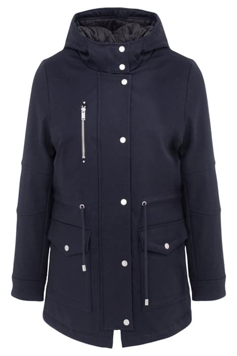 NAVY BLUE HOODED MID-LENGTH PARKA by IKKS