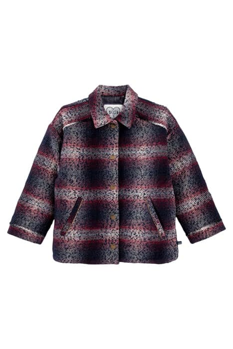 GIRLS’ NAVY CHECK WOOL JACKET NAVY by IKKS