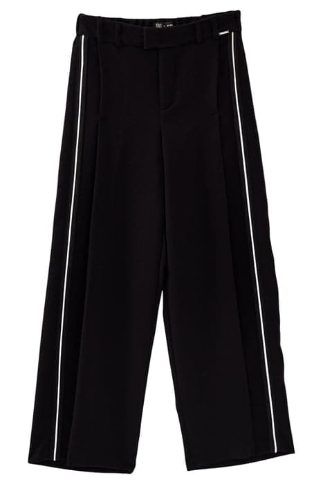 GIRLS’ WIDE-LEG TROUSERS WITH SIDE BRAIDS AND PLEATS BLACK by IKKS