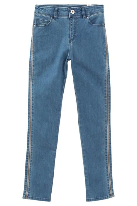 GIRLS’ VINTAGE BLUE SLIM JEANS WITH SIDE BANDS BLUE VINTAGE by IKKS