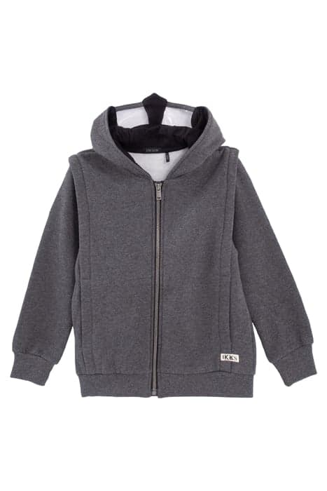 BOYS’ GREY KNIGHT-HELMET CARDIGAN ANTHRACITE MOTTLED GREY by IKKS