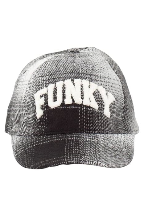 GIRLS’ BLACK CHECK CAP WITH EMBROIDERED SLOGAN BLACK by IKKS