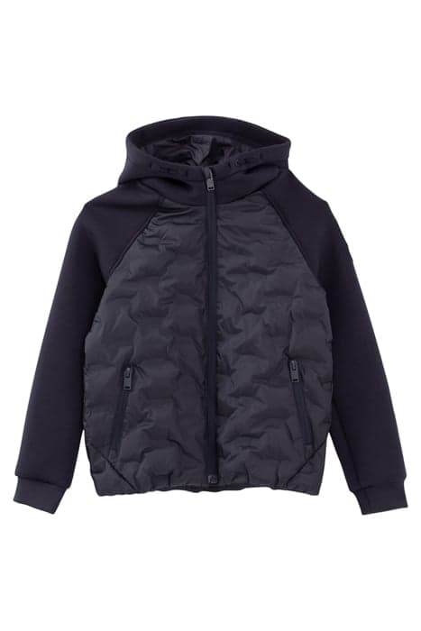 BOYS' NAVY NYLON AND NEOPRENE MIXED FABRIC PADDED JACKET NAV by IKKS