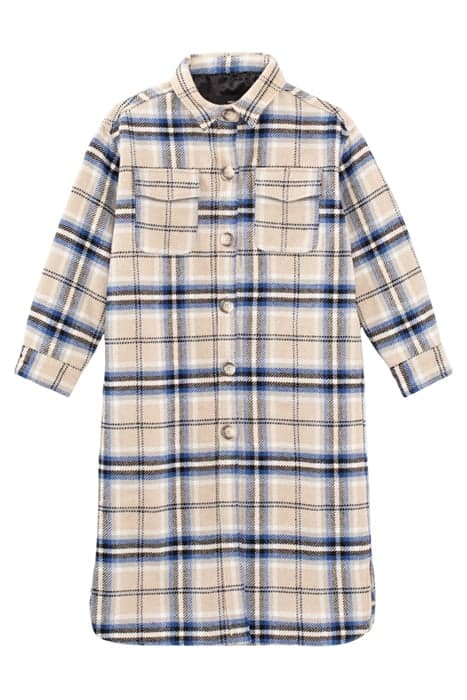 GIRLS’ MASTIC CHECK LONG OVERSHIRT COAT DESERT by IKKS