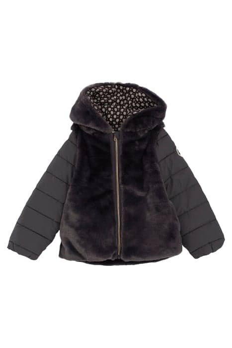 GIRLS’ CHARCOAL GREY FUR-STYLE PADDED JACKET GREY by IKKS