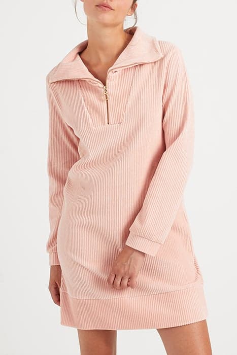 SWEET PINK ORGANIC PANNE CORDUROY DRESS by ICODE