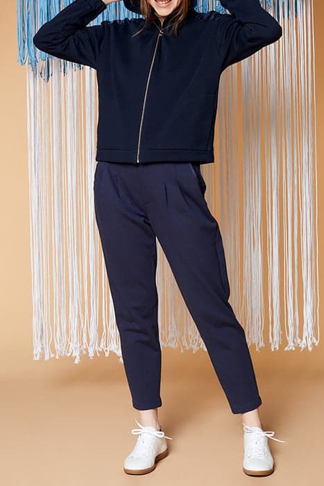 PIERA - 7/8TH SLOUCHY KNITTED TROUSERS NAVY by ONE STEP