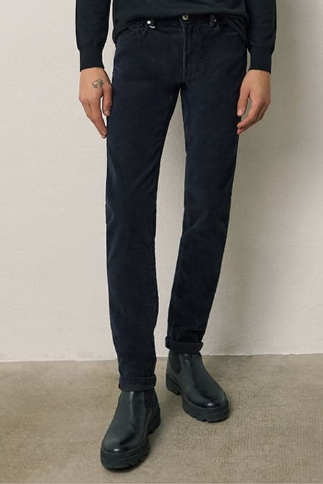 BLACK CORDUROY SLIM TROUSERS by IKKS