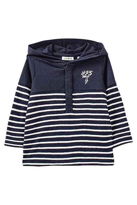 BABY BOYS’ NAVY ORGANIC COTTON HOODED SAILOR T-SHIRT NAVY by IKKS