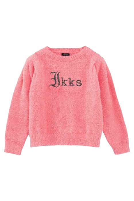 GIRLS’ BRIGHT PINK KNIT SWEATER, EPAULETS AND EMBROIDERY PAR by IKKS