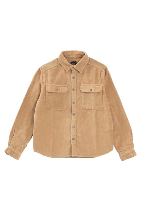 BOYS’ CARAMEL NEEDLECORD SHIRT TERRACOTA by IKKS