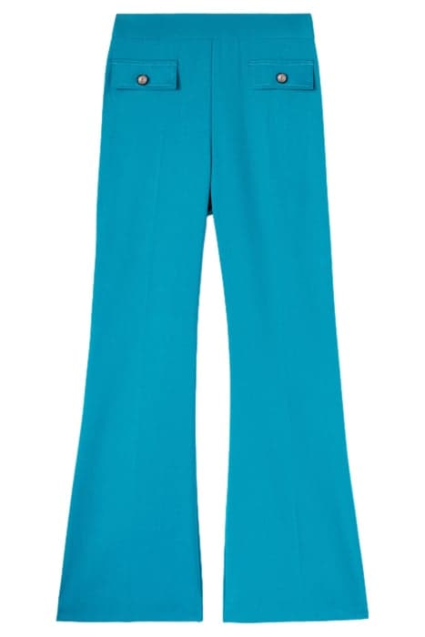 FLARED TROUSERS WITH FLAP POCKETS BLUE by Motivi