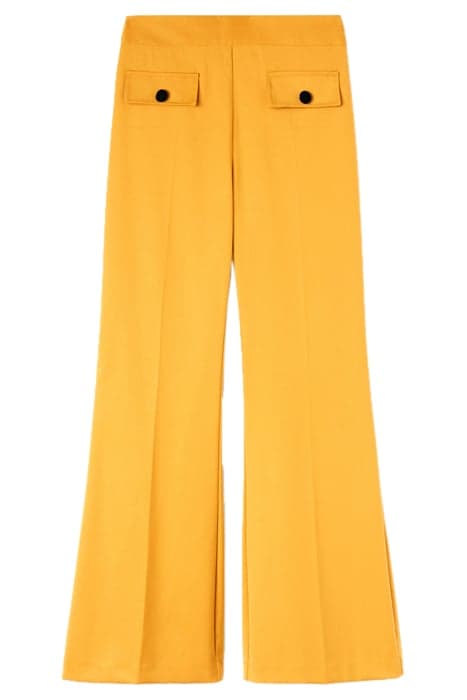 FLARED TROUSERS WITH FLAP POCKETS YELLOW by Motivi