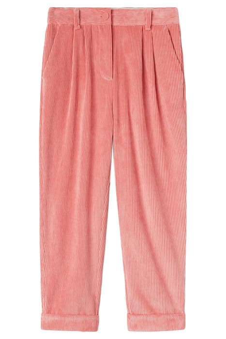 VELVET CARROT FIT TROUSERS PINK by Motivi