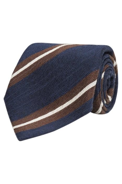 NAVY STRIPES TIE by Suitsupply