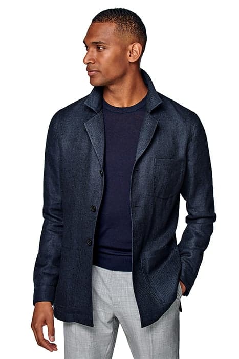 NAVY GREENWICH SHIRT JACKET by Suitsupply