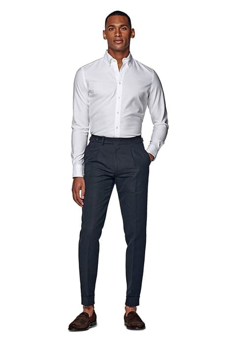 NAVY PLEATED VIGO TROUSERS by Suitsupply