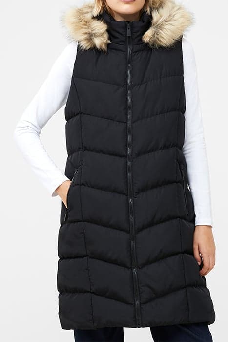 FUR CHEV MIX GILET M BLACK by French Connection