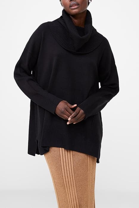 BABYSOFT RIBBED COWL NK JUMPER BLACK by French Connection