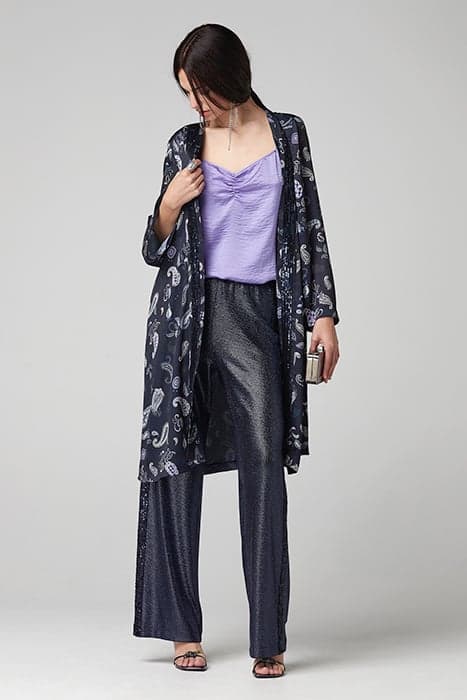 VISCOSE MULTICOLOR PRINTING PALERMO KIMONO BLUE BLUE by OKY