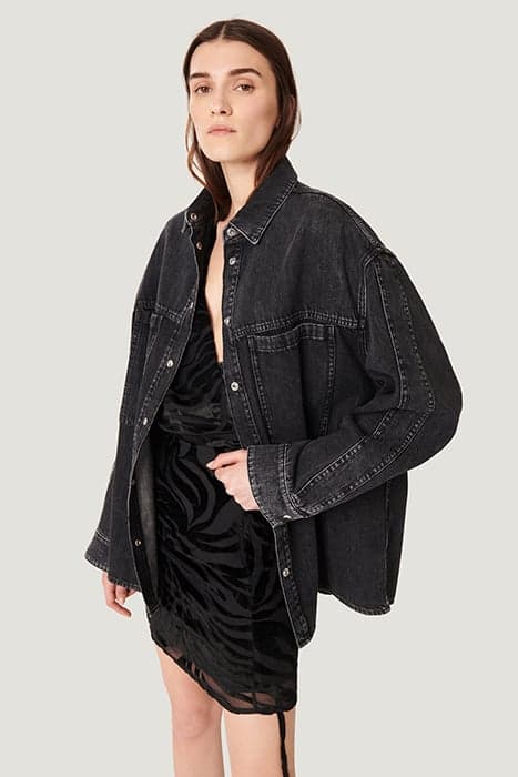 YONNAH BLACK DENIM SHIRT by IRO Paris