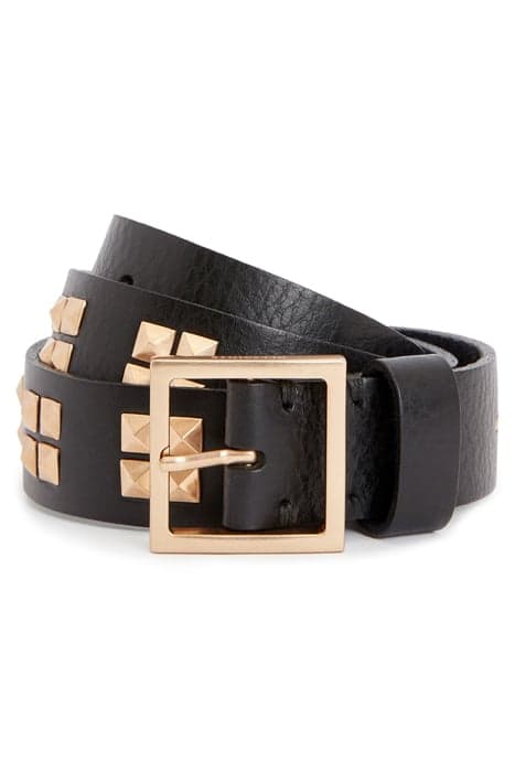 ALEXIA STUD BELT BLACK/WARM BRASS by AllSaints