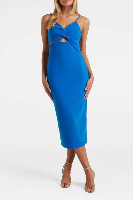 NADIA CUT OUT MIDI BLUE PIGMENT by Forever New