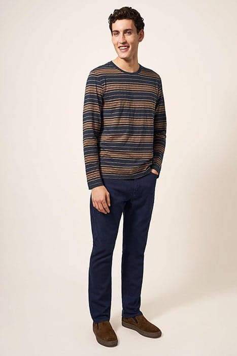 ABERSOCH STRIPE LS TEE DARK NAVY by White Stuff