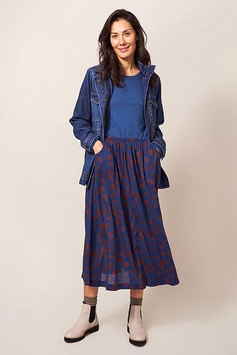 SADIE MIDI DRESS NAVY MULTI by White Stuff