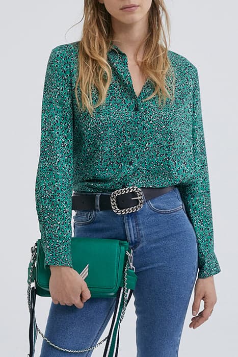 GREEN LEOPARD PRINT SHIRT by IKKS