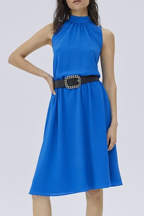 BLUE SLEEVELESS DRESS WITH NECK TIE ON BACK by IKKS