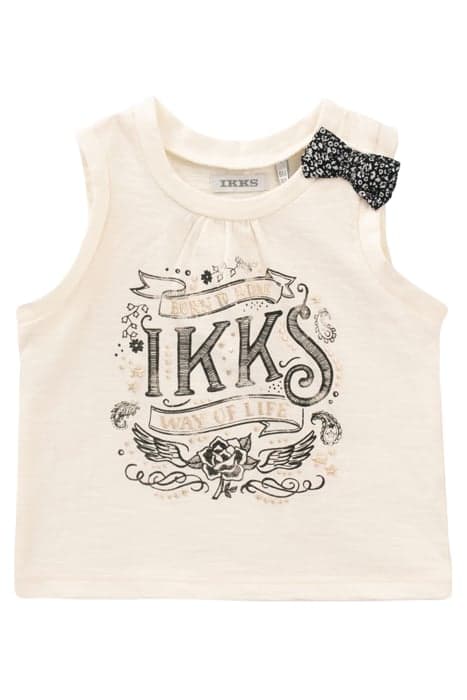 BABY GIRLS’ ECRU CAT-RIDER ORGANIC COTTON T-SHIRT by IKKS