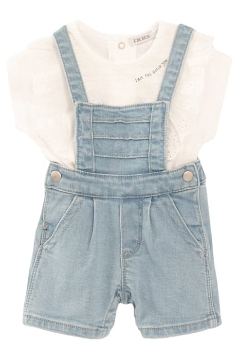 BABY GIRLS’ DENIM DUNGAREES & T-SHIRT OUTFIT by IKKS