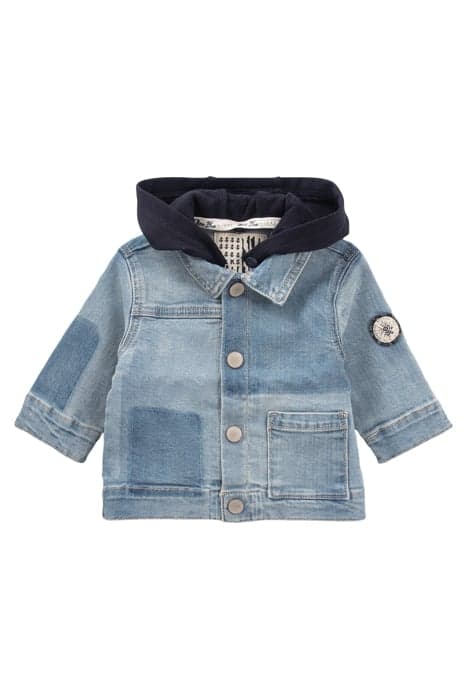 BABY BOYS’ BLUE DENIM JACKET WITH DETACHABLE HOOD by IKKS