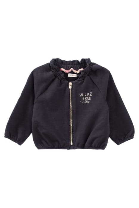 BABY GIRLS’ NAVY CARDIGAN WITH ELASTICATED COLLAR by IKKS