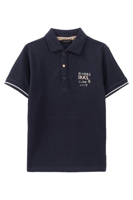 BOYS’ NAVY POLO SHIRT WITH XL FLAG PATCH ON BACK by IKKS