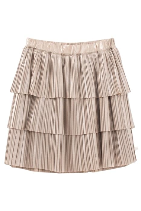 GIRLS’ GOLD RECYCLED RUFFLED PLEATED SKIRT by IKKS