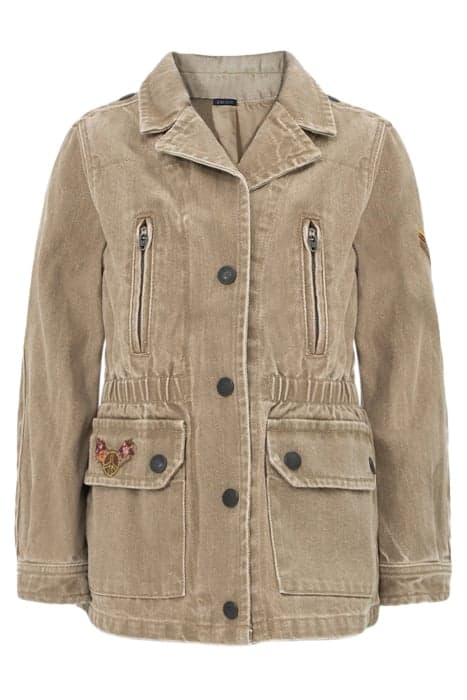 GIRLS’ LIGHT KHAKI TERRA DENIM SAFARI JACKET, P&L BACK by IKKS