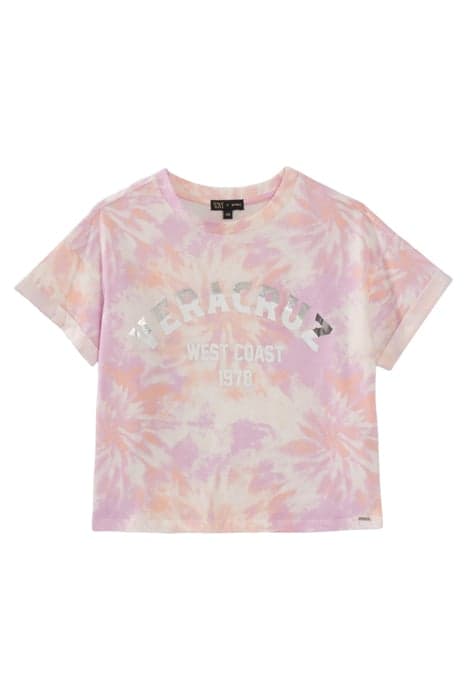 GIRLS’ BLUE TIE-DYE SLOGAN T-SHIRT by IKKS