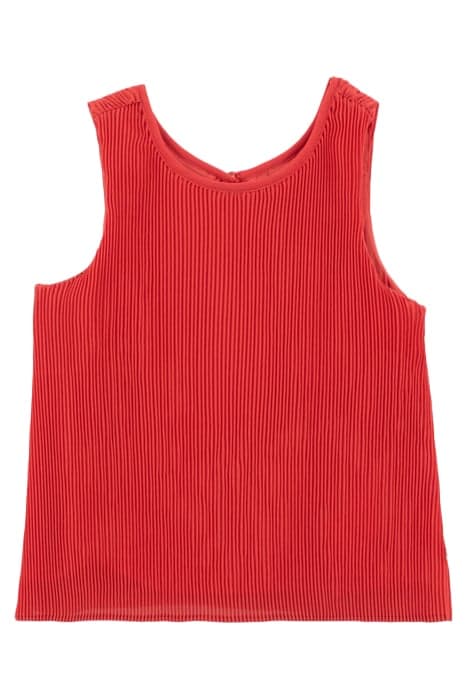 GIRLS’ RED FLOWING PLEATED VEST TOP by IKKS